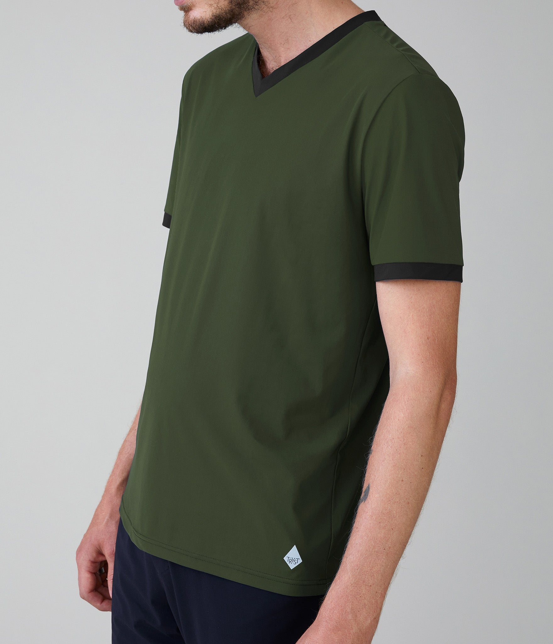 Monaco t-shirt Khaki - Tryst green Stockholm –